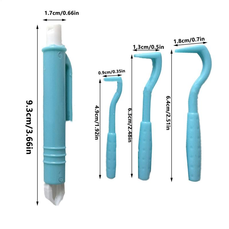 Flea Remover Hook Tick Removal Tweezer Plastic Scratching Hook Remover Tick Removal Tweezers Hooks Comb Kit Pet Accessories