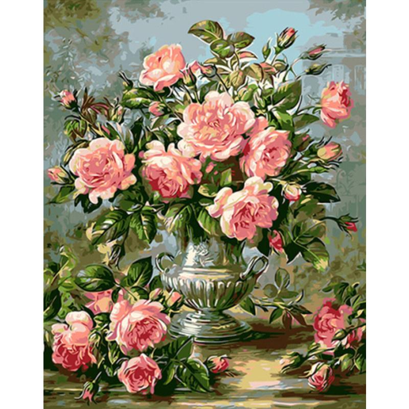 5D DIY Diamond Painting Flowers In Oil Painting Diamond Embroidery Cross Stitch Kit Full Rhinestone Mosaic Home Decor