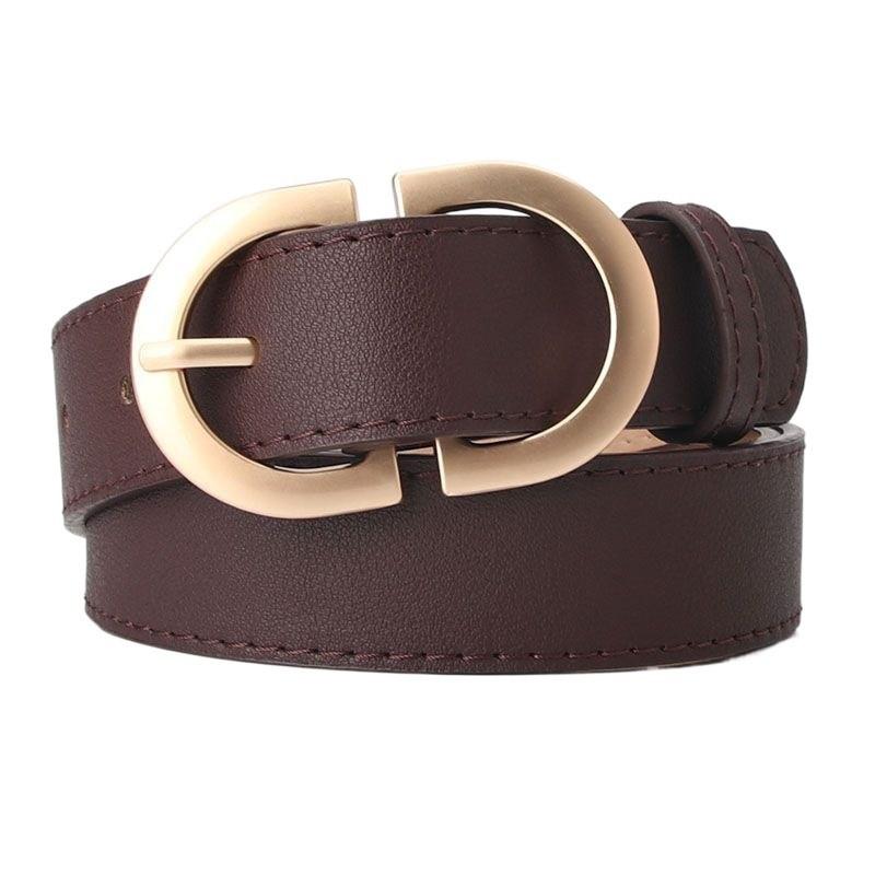 Trendy Black And Coffee Pu Buckle Belts For Students Ideal For Fall Fashion