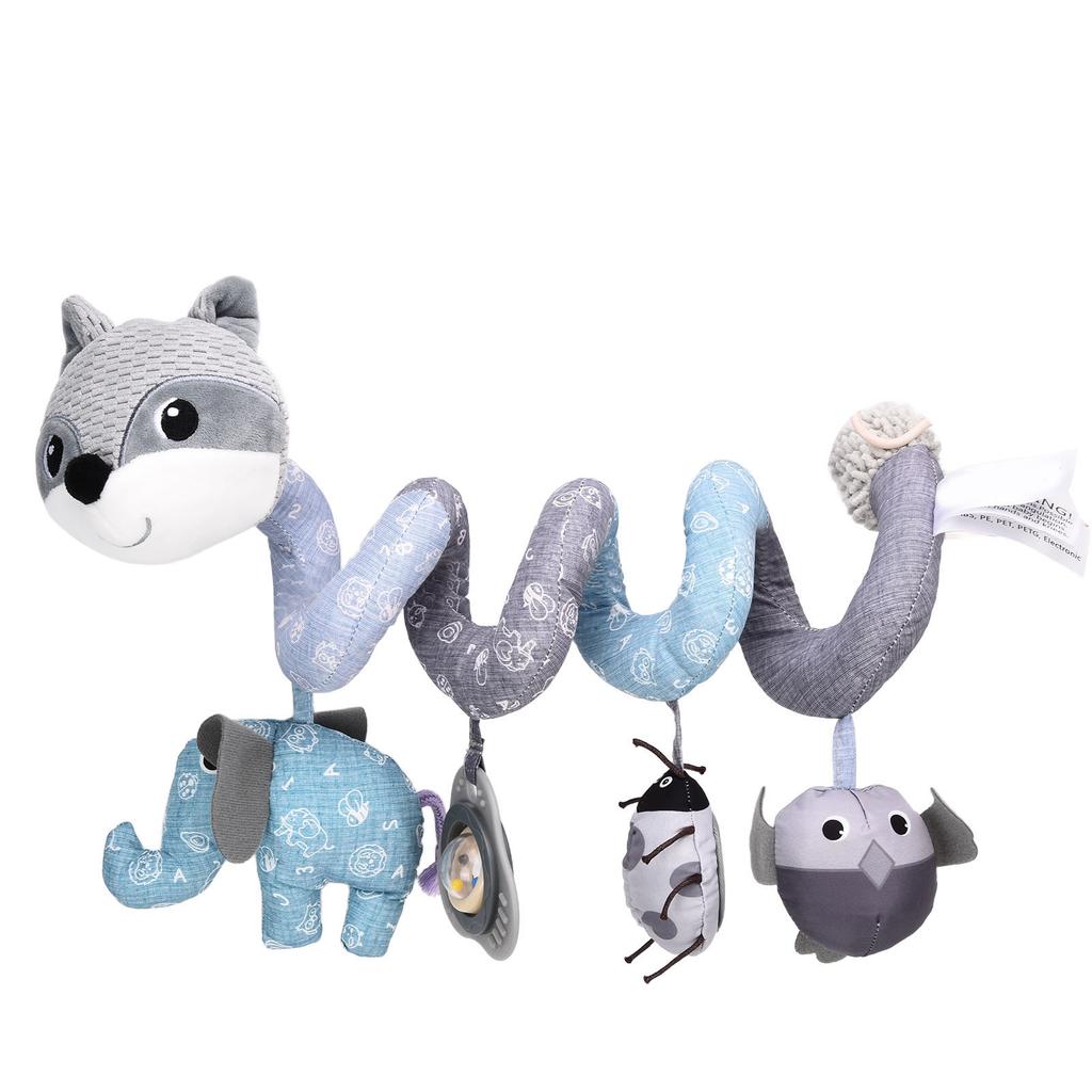 Infant Fox Spiral Plush Activity Hanging Toys Cute Multifunctional Baby Spiral Plush Toys for
