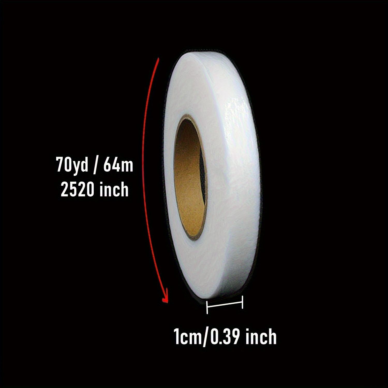 1pc Double-Sided Adhesive Fabric Tape (White) - Washable Non-Woven Fiber Tape for Seamless Binding & Clothing Repair S