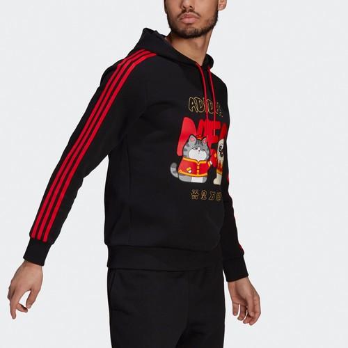 Adidas Neo X Wu Huang Wan Shui Cartoon Print Sweatshirt Men’s Black