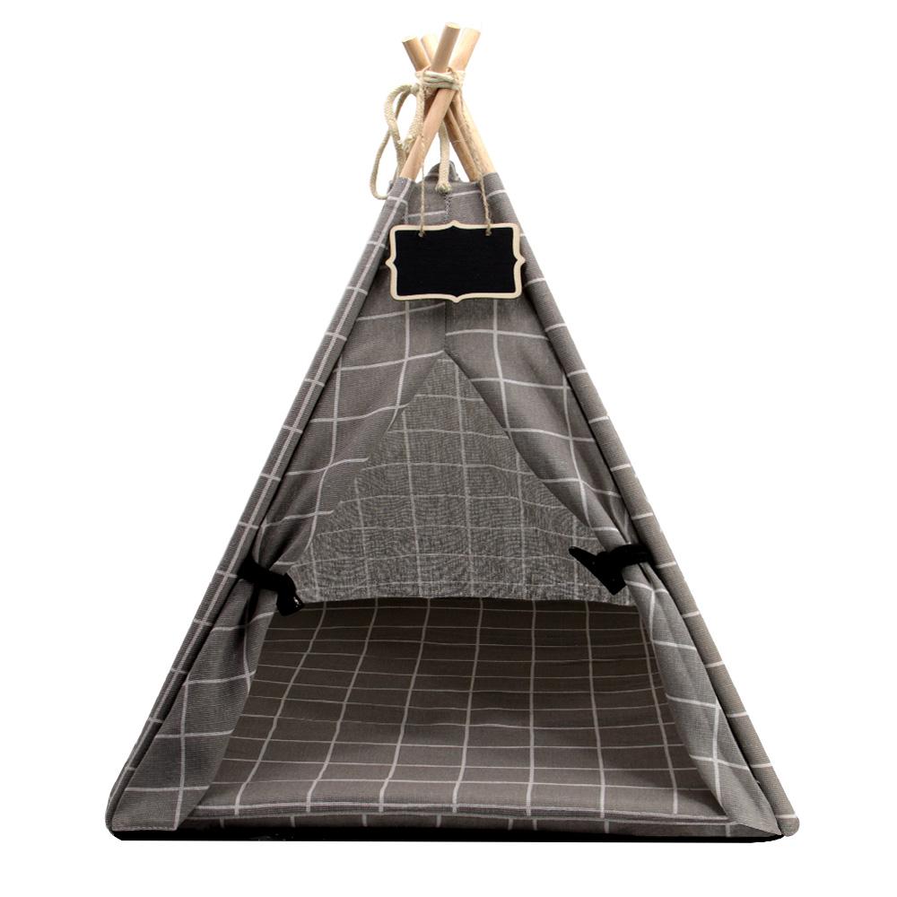 Evcil Hayvan Çadır Evi Kedi Yatağı Taşınabilir Tipi Kalın Minder Köpek Yavrusu için Dış Mekan İç Mekan Taşınabilir Keten Evcil Hayvan Köpek Çadırı Malzemeleri