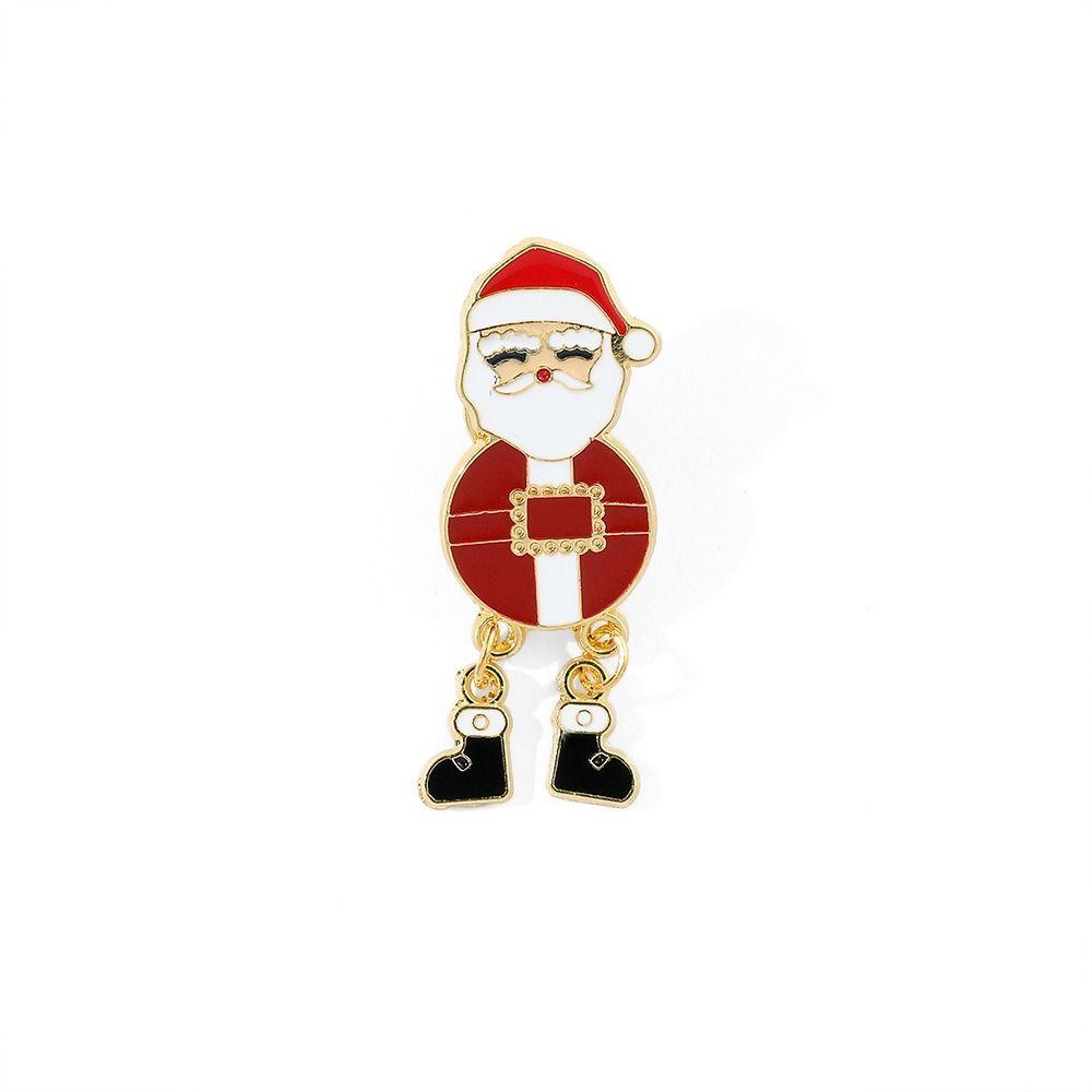 Christmas Tree Santa Claus Enamel Pins Cartoon Dripping Oil Lapel Pin Christmas Brooch  Daily