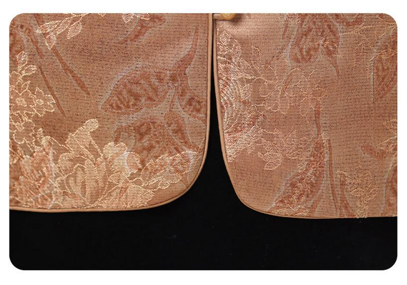 Gold Velvet Top: Elegant Chinese Style Spring & Autumn Jacket for Middle-Aged Women - Perfect Gift for Mother's Day