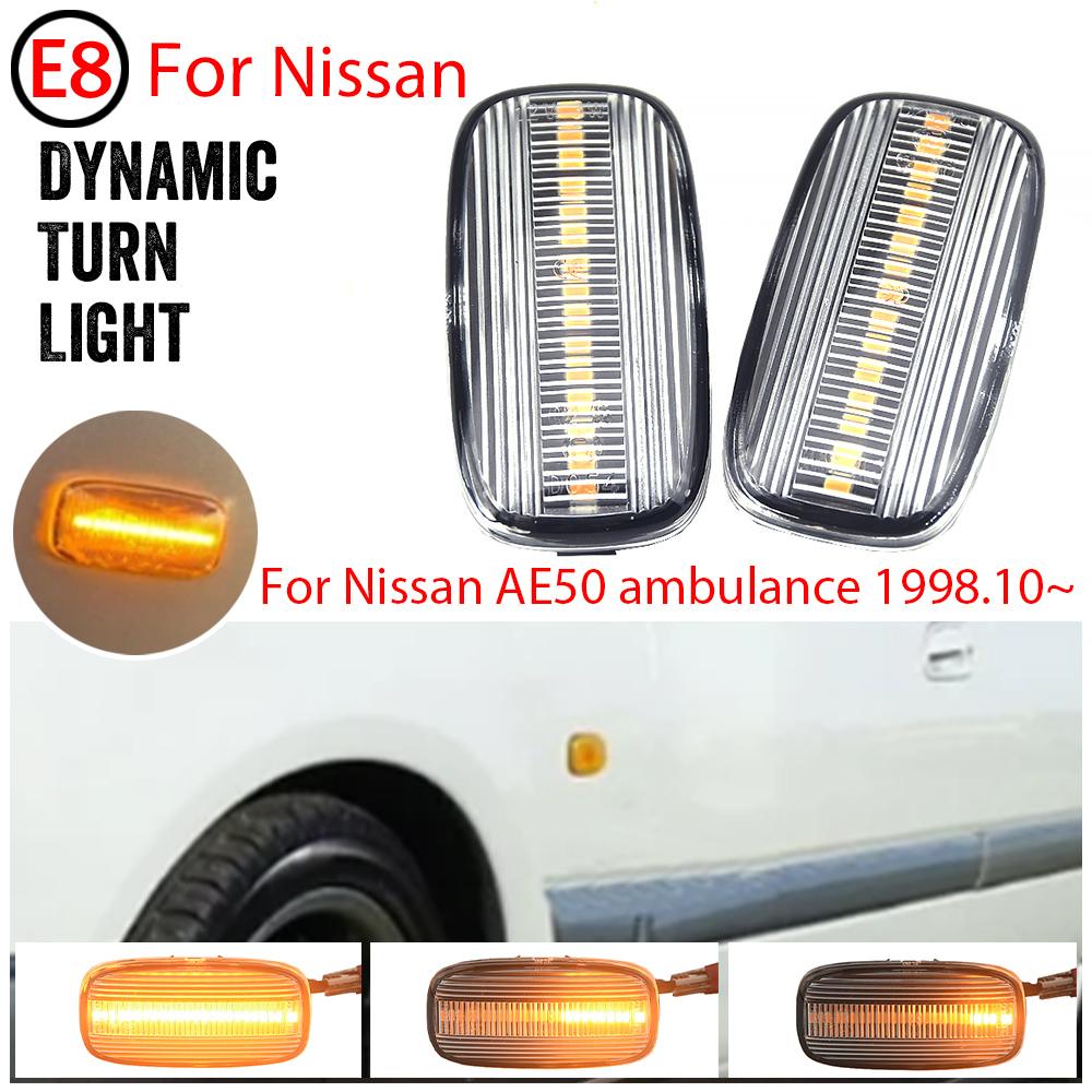 2pieces Led Dynamic Side Marker Turn Signal Light For Nissan AE50 Ambulance AWC34 STAGEA FGY33 CIMA P11 P11E R11 Presea