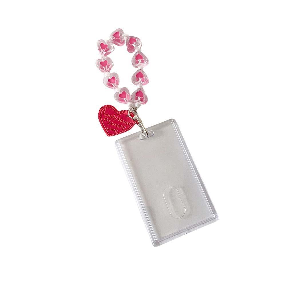 Love Heart Pendant Photocard Holder Snowflake Idol Card Display Protector  School Stationery