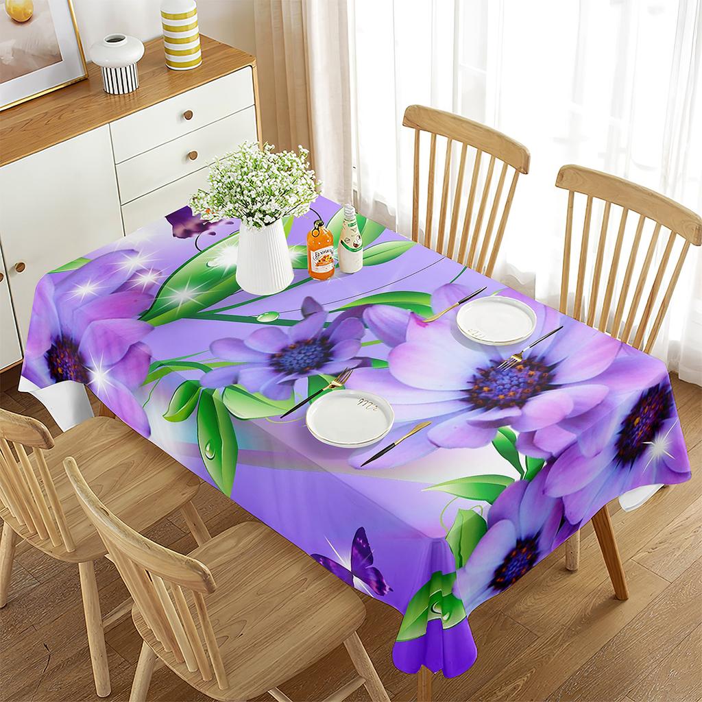Blumen-Tischdecke Schöne Blumen Rechteckige Tischabdeckung Esszimmer Bankett Küche Outdoor Picknick Hochzeitsdekoration