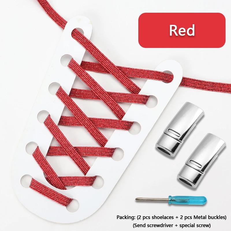 Colorful Elastic Laces Sneakers Magnetic Lock Shoe laces without ties Kids Adult Tennis No Tie Shoelaces for Shoes Accessories