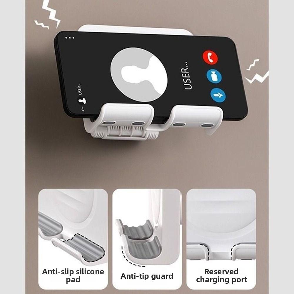 Adjustable Wall Mount Holder Strong Adhesive Mobile Phone Support Hanging Phone Stand  Living Room