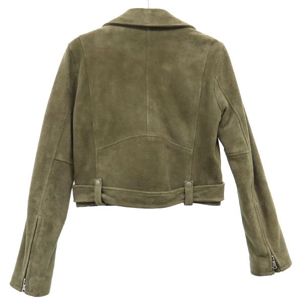 SNIDEL Lamb suede double Riders jacket khaki SWFJ181182 Women Used