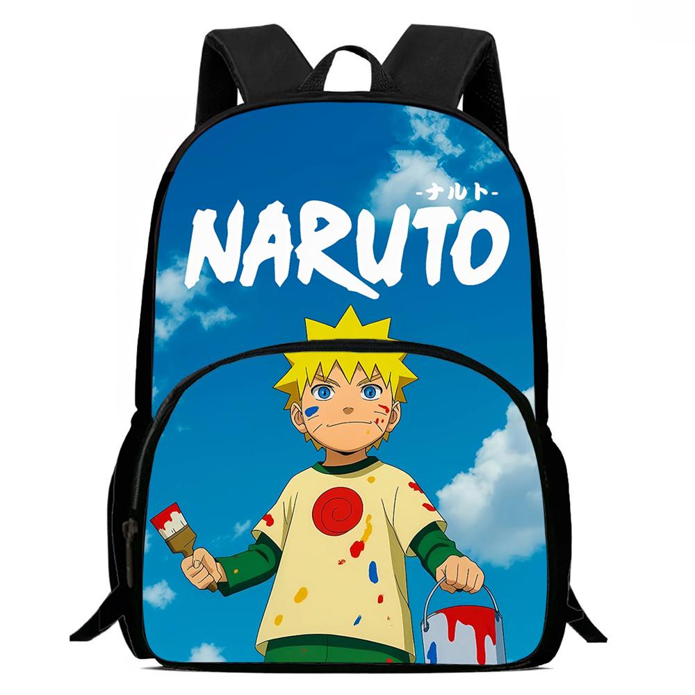 Lightweight NARUTO 3Pcs Set School Rucksack Set With Front Pocket Meal Tote Pencil Bag For Boys Girls Youth Aged 5-10