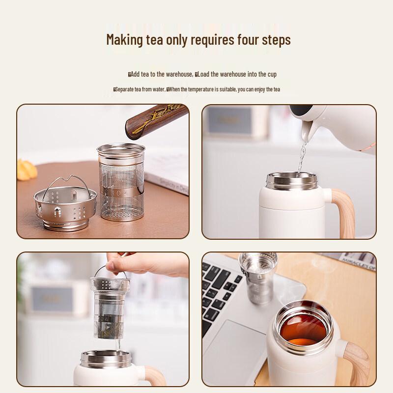 Diller Youle 480ML 316 Stainless Steel Insulated Mug with Handle