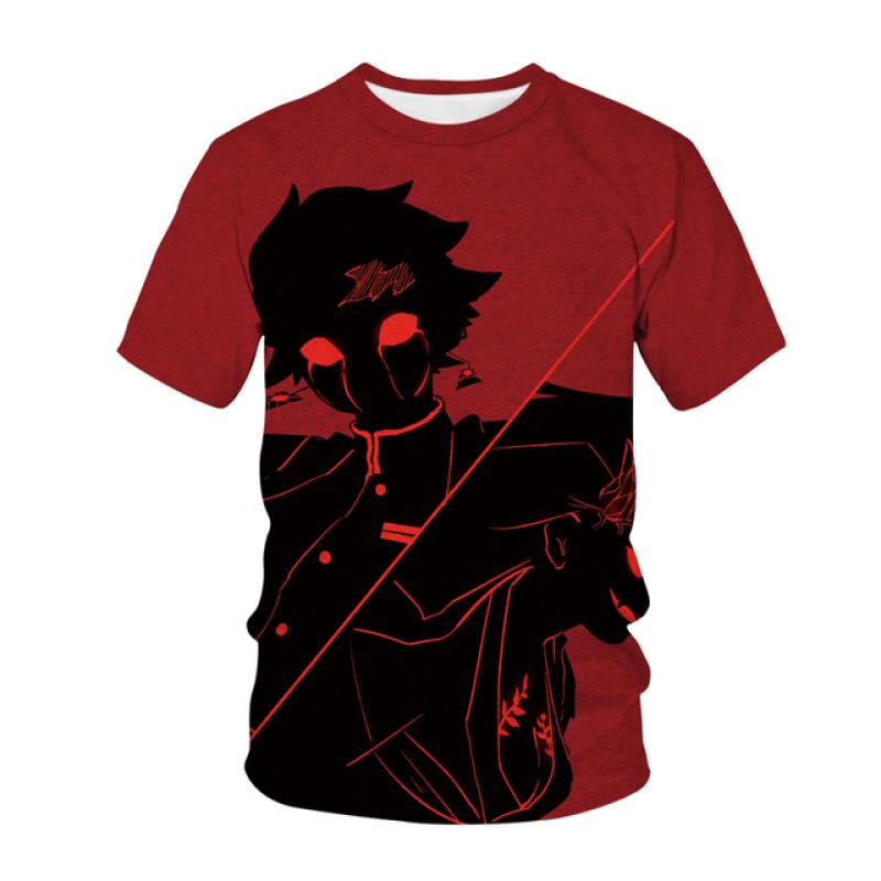 T-shirt Uomo Donna Anime Stampa 3D Streetwear Demon Slayer Kimetsu No Yaiba Harajuku Moda Tshirt Unisex Maglietta Top Abbigliamento