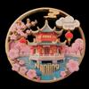 City Scenic Spots Cultural Refrigerator Magnets - Architectural Tourism & Museum Metal Magnet Tiles