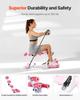 Deep Squat Machine, Adjustable Glutes Trainer Machine with 3 High-Strength Resistance Bands, Folding Core Leg & Glutes Exercise Trainer, Push Up