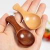 Mini Wood Teaspoons Seasoning Scoop Honey Coffee Spices Teaspoon Short Handle Spoon Cooking Household Kitchen Gadgets Tableware