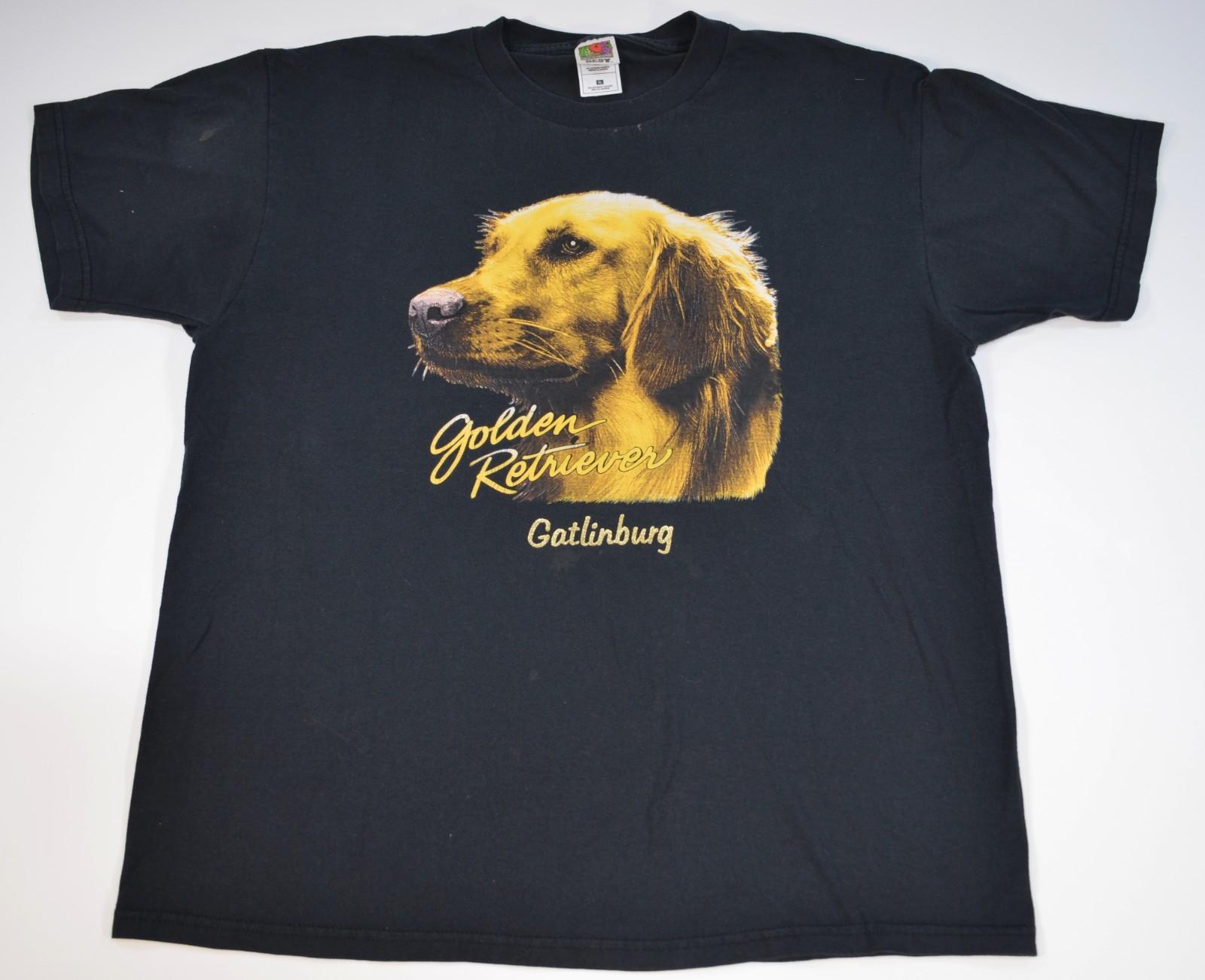 Golden Retriever Gatlinburg Tennessee Black Vintage XL Dog VTG Graphic Shirt Unisex T-Shirt S