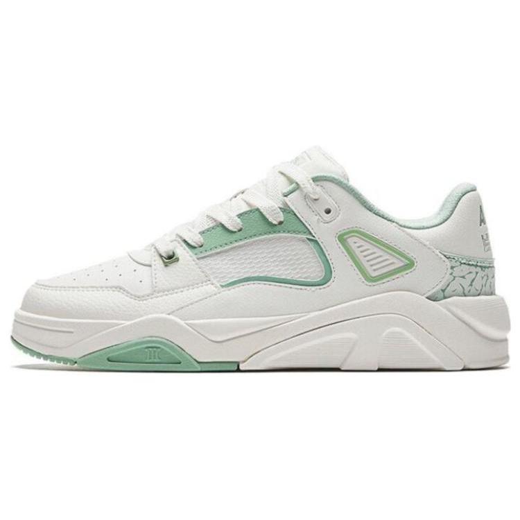 

New Anta Lieyan3.0 Anti Slip Wear Resistant Low Top Skateboard Shoes Women s White Green 122338088-4 36