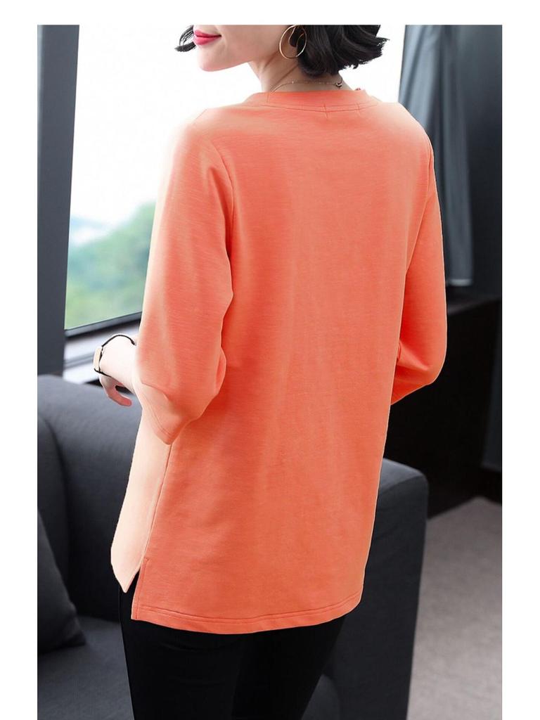 Korean Style Women's T-Shirt - Short, Seven-Sleeved, Long-Sleeved, Loose Fit, Plus Size for Spring and Summer