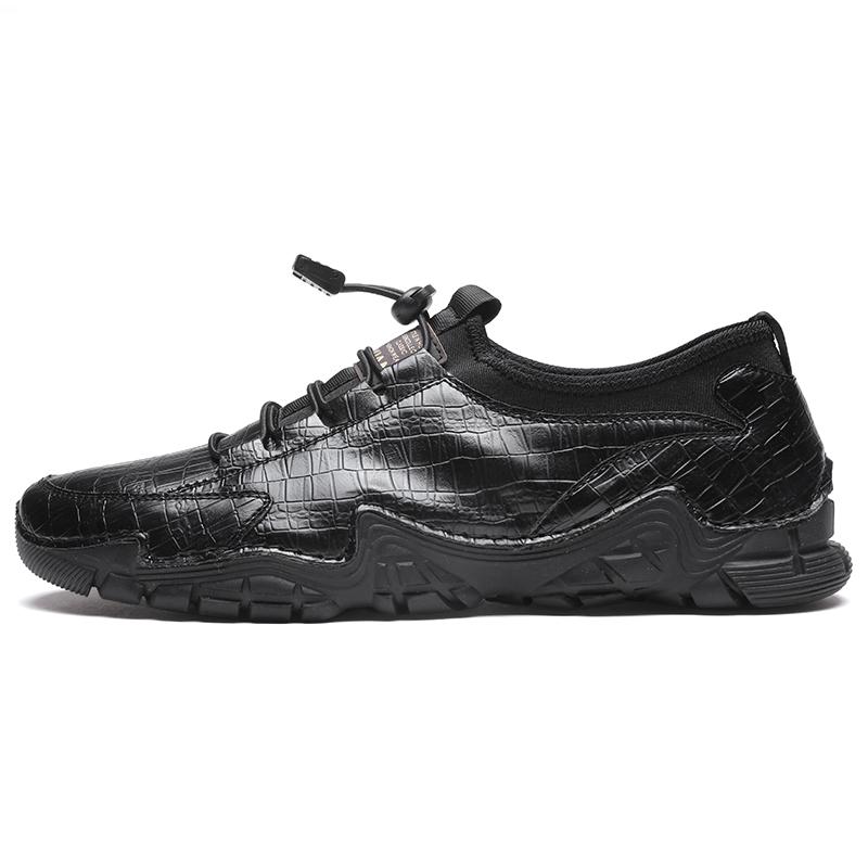 

Чоловіче взуття з натуральної шкіри великого розміру Лофери Зручні мокасини Чоловіче взуття на плоскій підошві 48 чорний