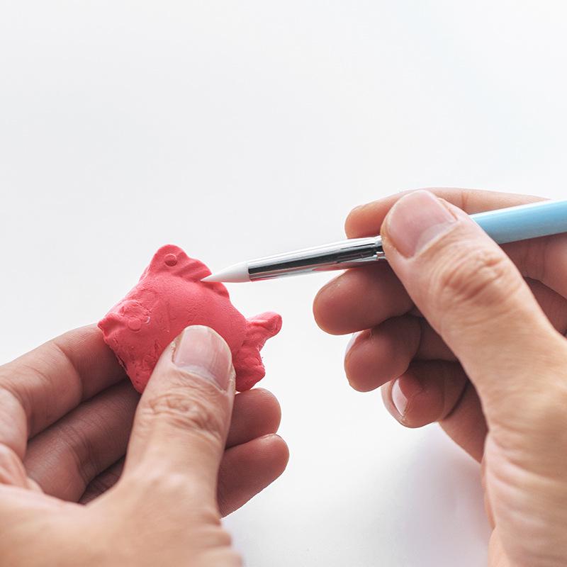 Mandala Dotting & Carving Tool Set: 5 Silicone Pens for Pottery, Clay, and Dot Painting.
