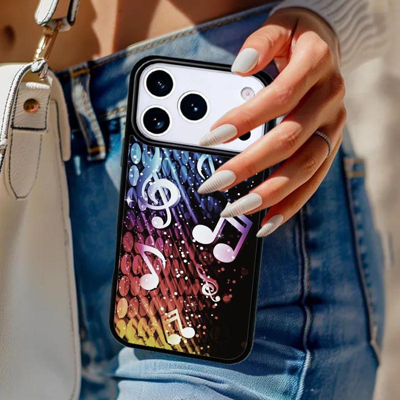 Musical Music Note Phone Case For iPhone 17 Air 14 15 13 12 Max Cover For Apple 16e 11 Pro Max Plus Coque
