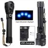 Outdoor Waterproof Led Flashlight Powerful Rechargeable Flashlight 26650 Bright Light Lamp Camping Hand Light USB Flash Lamp