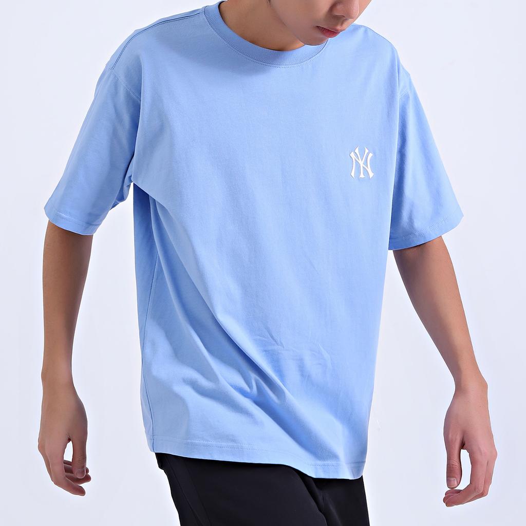 New MLB Drop Shoulder Sleeve T Shirt Unisex Sky Blue 31TSM2131-50S