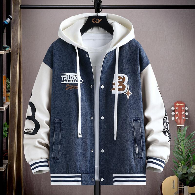 

Весенняя джинсовая куртка для подростка 13 лет, ученика средней школы, новый стиль, красивая, универсальная куртка «под двойку» 3XL