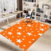 1PC Stars Orange Extra Large Non Slip Floor carpet, Office, family, Studio   Large Area Rug Indoor Rugs, Bold Statement Piece