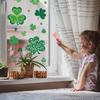 St Patricks Day Window Clings, 108 PCS Reble Shamrock Decal Stickers Static Spring Decorations for Office School Home