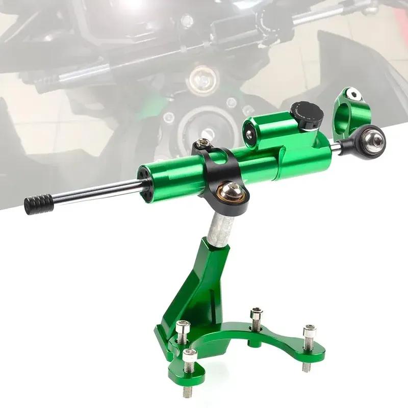 Fiber Carbon Steering Damper Stabilizer Motorcycle For Kawasaki Z900 Z 900 Dampers Mount Bracket Support Kit 2017