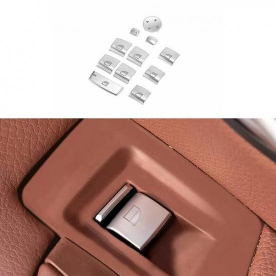 For BMW X1 F48 Matte Silver Trim Window Door Lock Control Switch Button 2016-21