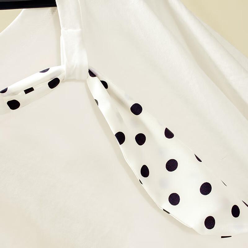 Women's Stylish Polka Dot Half-Sleeve T-Shirt