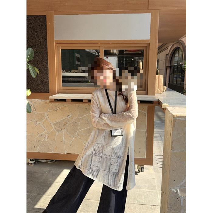 

Auroral Style Vintage Japanese Cardigan Gauze Top & Hollow Two-Piece Set - Artistic and Relaxed Feel One size