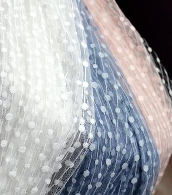 Straight Lace Mesh Transparent Fabric Suitable for Wedding Dresses Formal Gowns and DIY Clothing Materials for Handicrafts