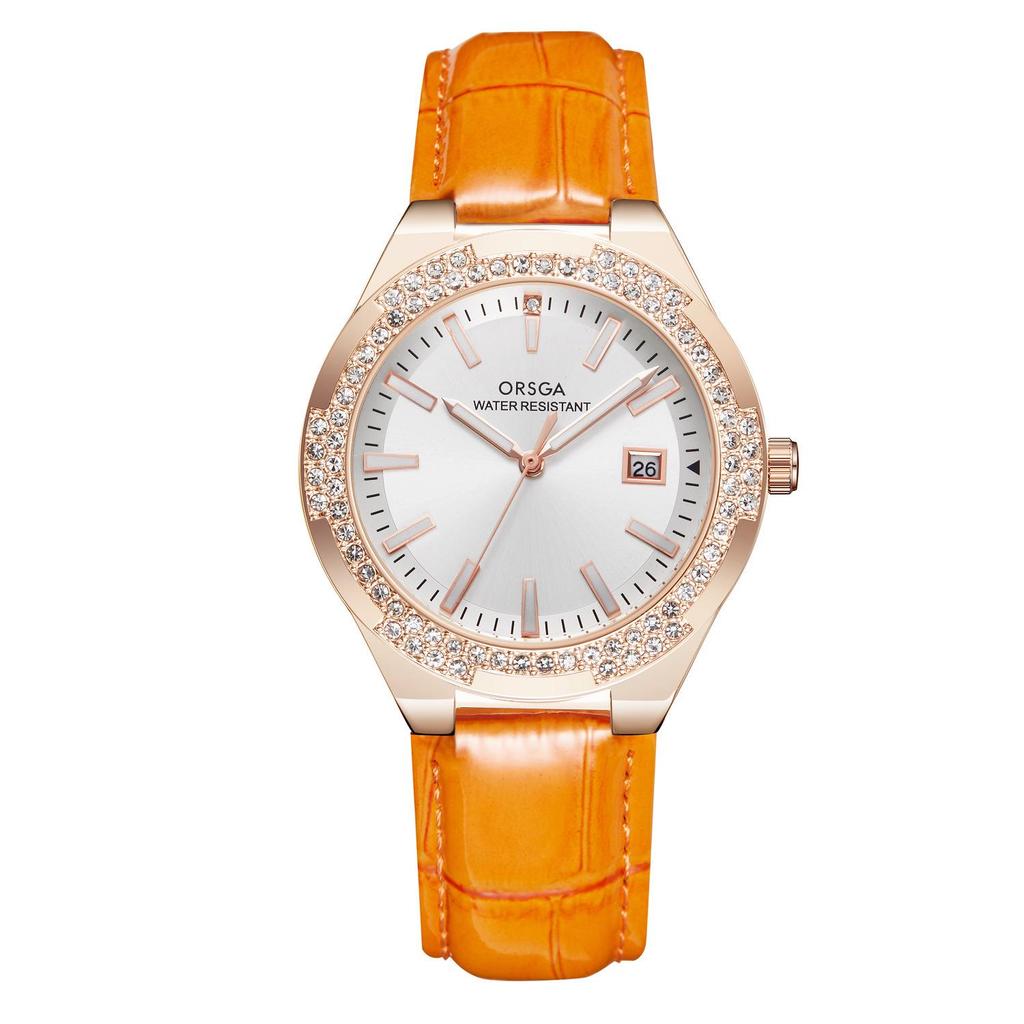 ORSGA Light Luxury Women's Rhinestone Calendar Quartz Watch