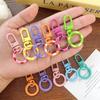 10/1pcs New Color Alloy Keychains Handmade DIY Bead Jewelry Accessories Luggage Keychains Spring Buckles Pendants