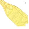 Men's Classic Colorful Silky Satin Wedding Banquet Necktie Cravat Ascot Tie