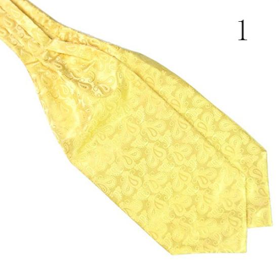 Men's Classic Colorful Silky Satin Wedding Banquet Necktie Cravat Ascot Tie