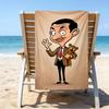 Serviette de Plage Ultra-Douce Thème Mr Bean, Idéale pour la Piscine - Camping, Plongée - Essentiel de Voyage Parfait, Serviette de Plage Vibrante.