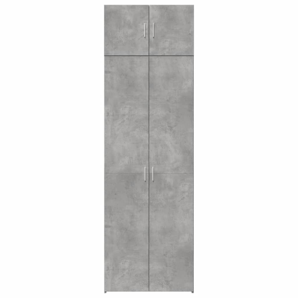 High Cabinet Concrete Grey 70 X 42.5 X 225 Cm Particleboard