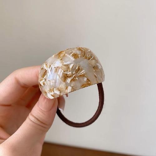 Korean Curved Acetate Hair Rope High-end Sense of Tying Hair Rubber Band Head Rope Hair Accessories Ponytail Fashion and Simple Women