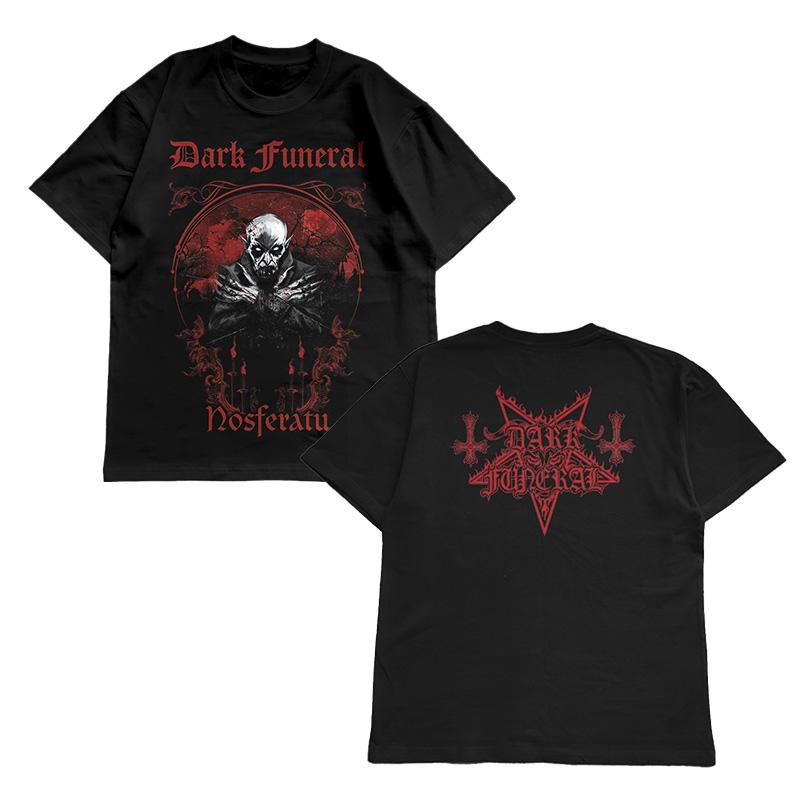 2025 DARK FUNERAL Band 100%Cotton T-Shirt Men's Summer Fashion Street Trend Short Sleeve Comfortable Loose Men's Clothing Y2K