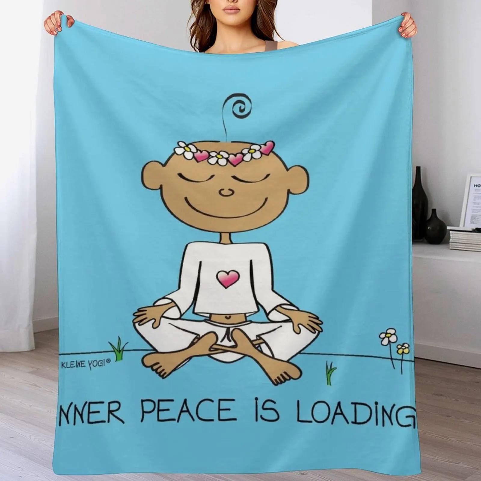 

Inner Peace Is Loading Throw Blanket Soft Solid Color Blanket for Couch Bed 102x76cm(40x30in)