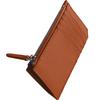 [HIGH FIVE] Fragment Case Cowhide Thin Wallet Card Case Coin Purse Gusseted Smart Wallet Women's Men's Camel