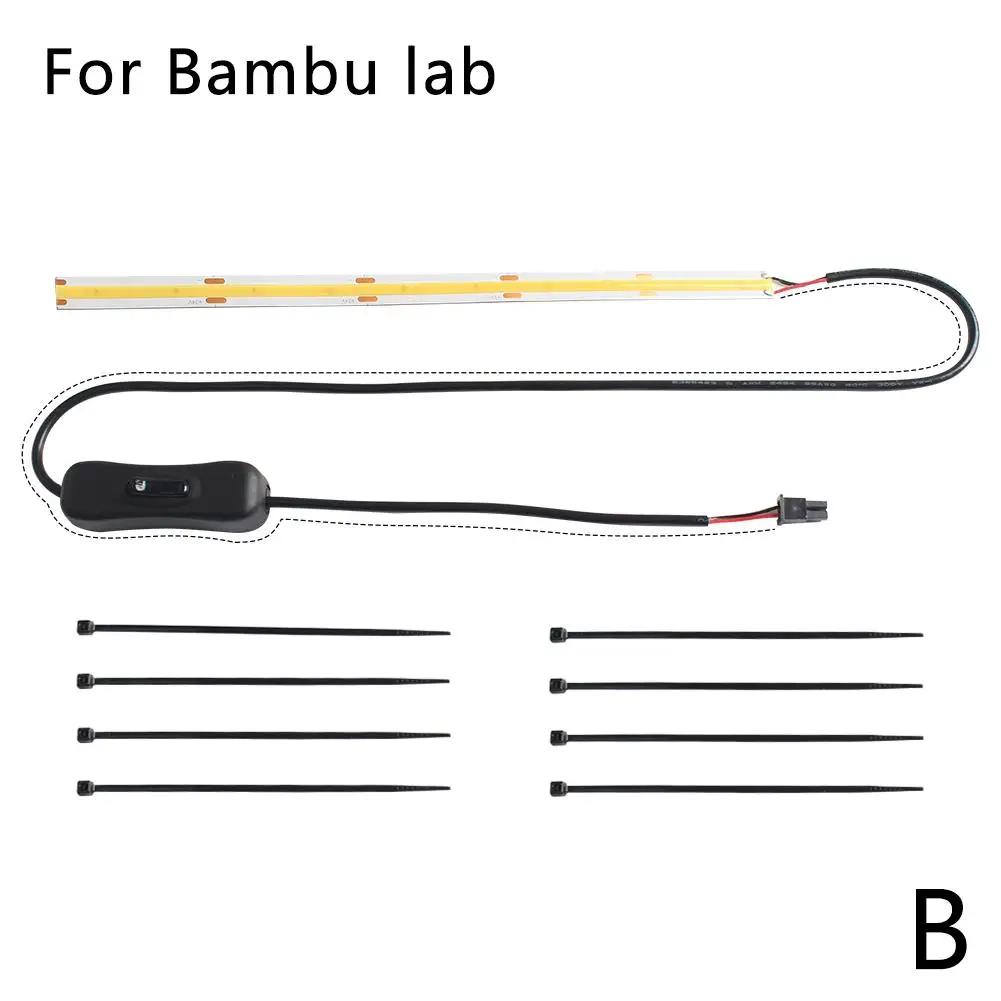 3D Printer Strip For Bambu Lab A1/A1 Mini 24V CoB LED Light Strip Bright Light Control Easy Install MX3 Ter K0L6