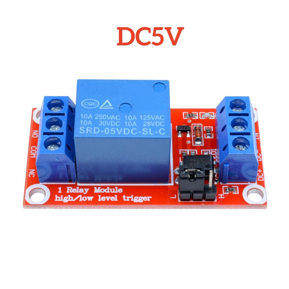 DC5V 9V 12V 24V One 1 Channel Relay Module Board Shield with Optocoupler Support High and Low Level Trigger Relay Module