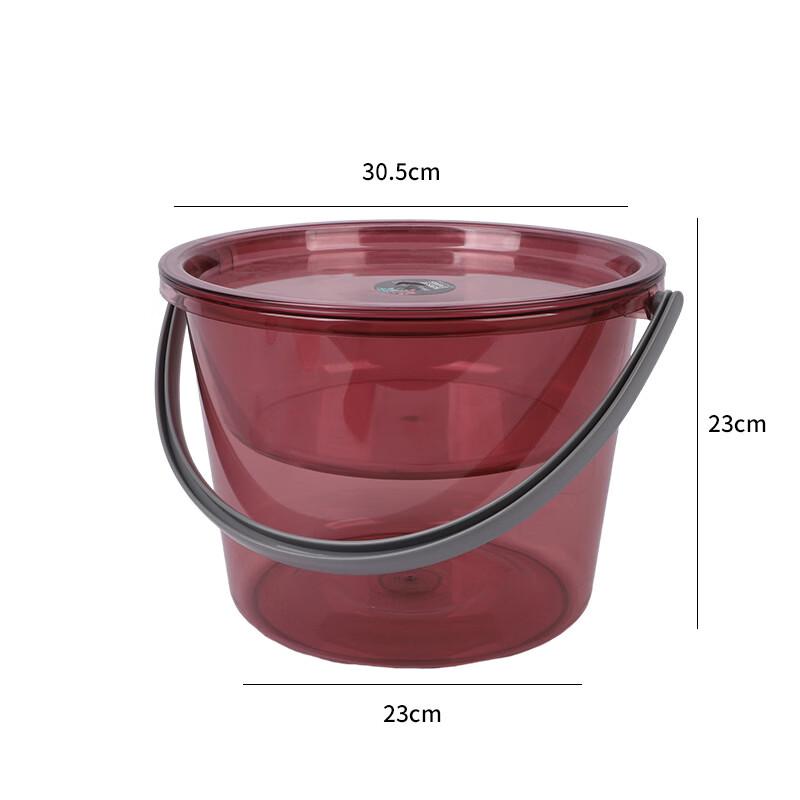 Household Transparent Plastic Bucket with Lid & Basin
